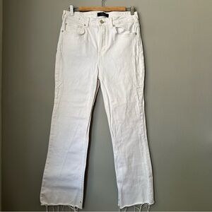 Scotch & Soda Women Jeans 30x28 White High-Rise The Kick Cropped Ankle Denim